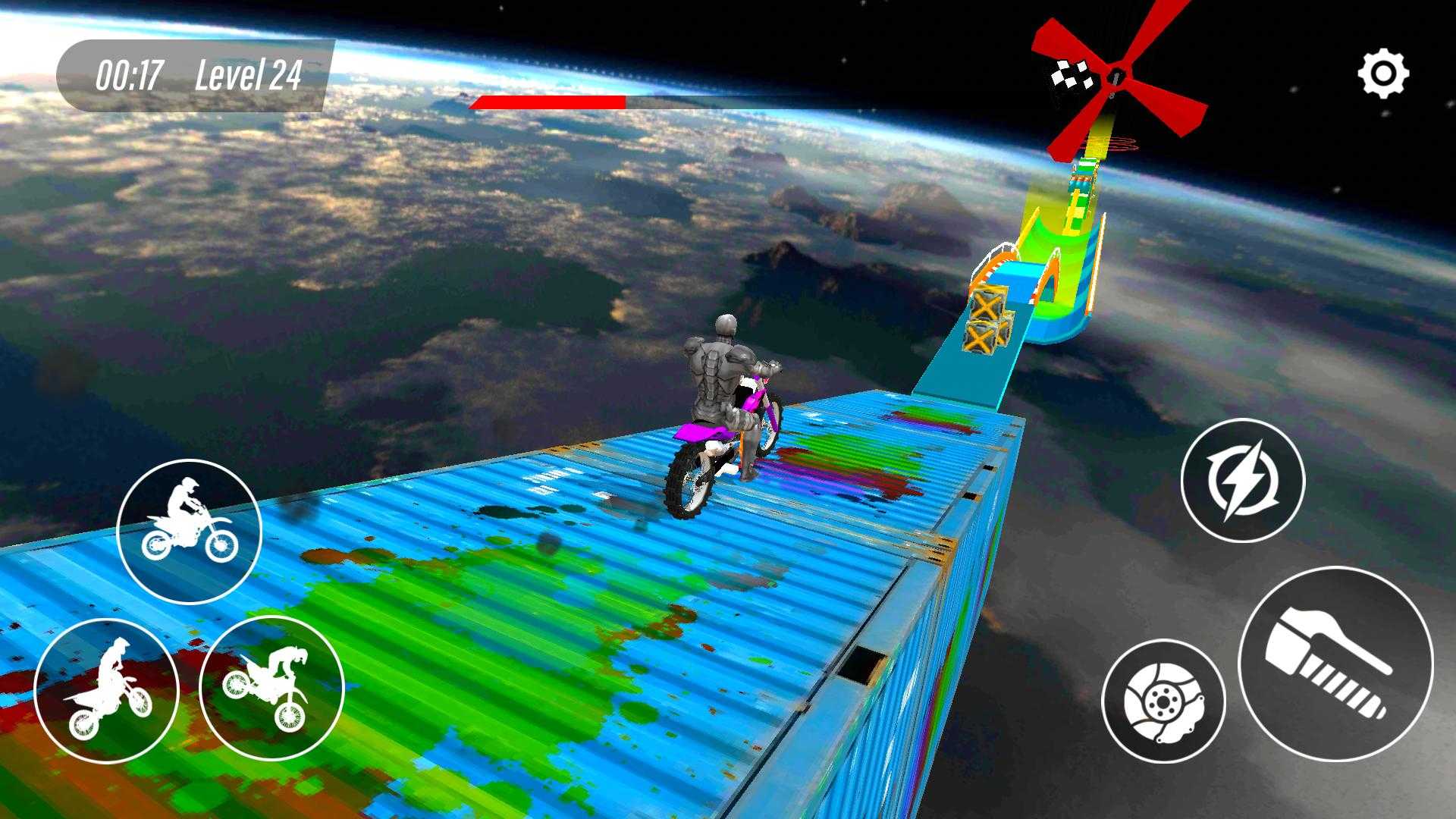 超级坡道摩托车特技3D游戏安卓中文版（SuperHero Bike）图1: