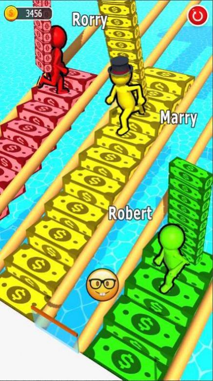 钱桥比赛3D游戏中文版（Money Bridge Race 3D）图1: