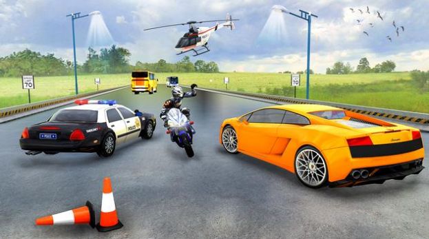 警车追逐逃跑比赛游戏安卓版（Police Car Chase：Getaway Race）图2: