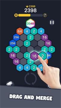 2048六边形拼图游戏中文版（2048 Hexagon Puzzle）图片1