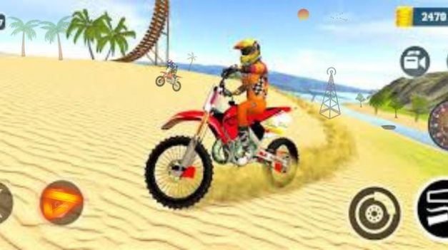 摩托沙滩自行车特技赛游戏官方版截图3: