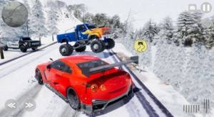 Car Crash Icy Mountain Road游戏图1