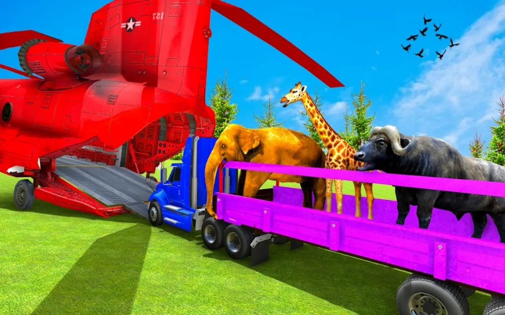野生动物货物运输车游戏官方版（Wild Animal Cargo Transporter）图1: