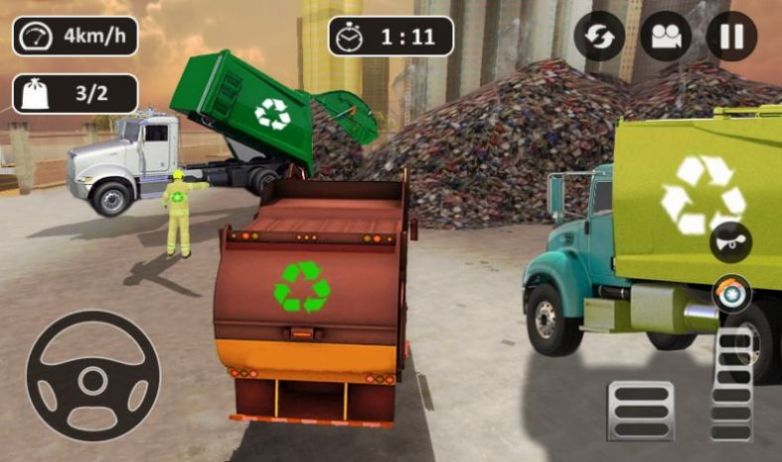 垃圾车行驶游戏安卓版（Garbage Trash Truck Driving）图片1