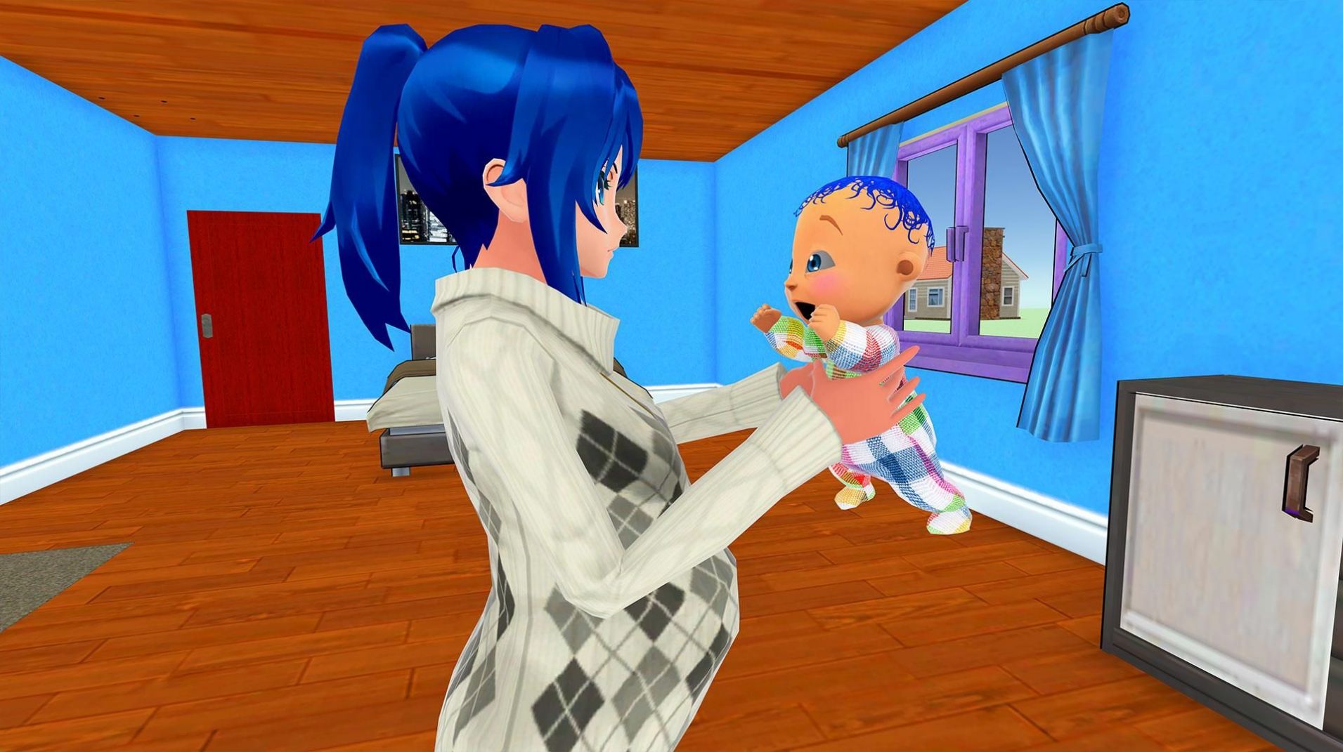 动漫女孩怀孕妈妈模拟器游戏官方版图1: