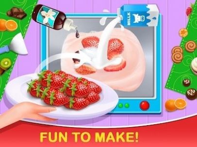 冰淇淋烹饪厨师游戏中文版（IceCream Roll Maker Game）图片1