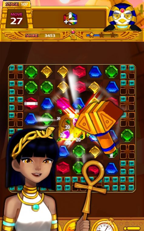珠宝埃及谜题游戏官方最新版(Jewels Egypt Puzzle)图3: