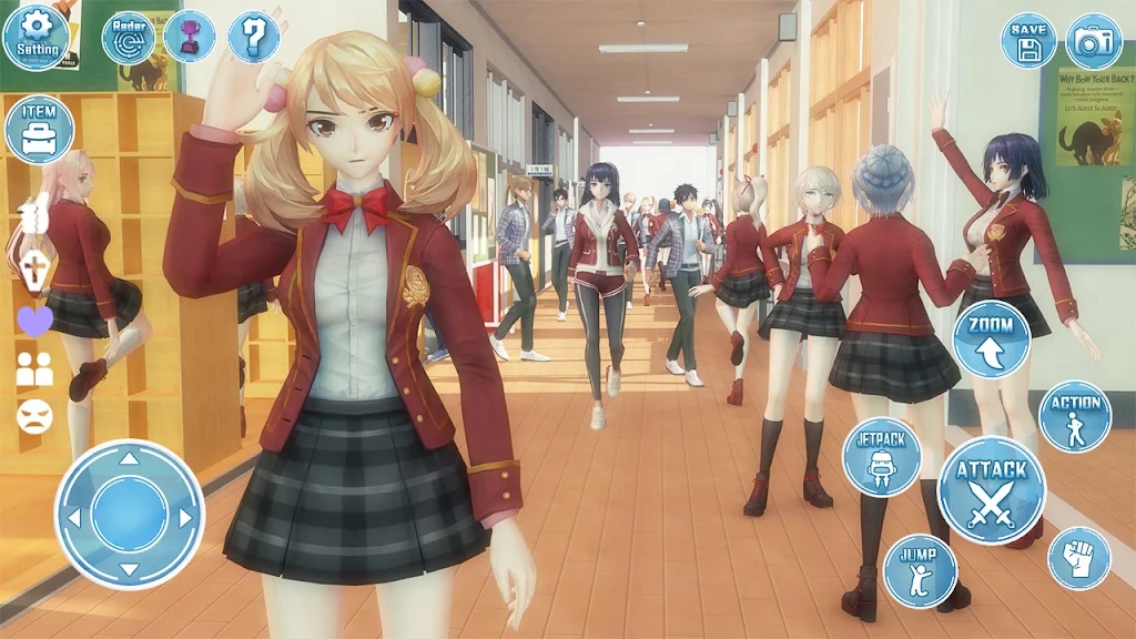 动漫女学生约会模拟游戏官方版（Anime School Girl Dating Sim）图3: