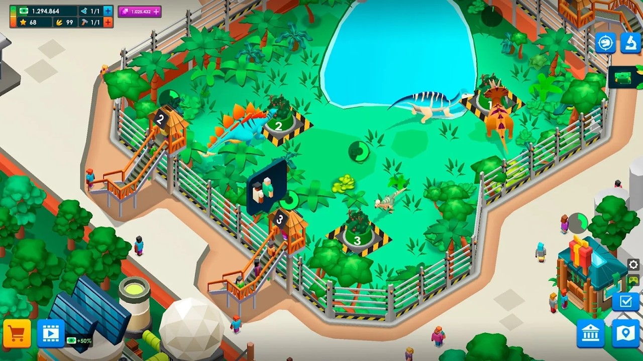 空闲恐龙公园大亨游戏官方版（Dinosaur Park）图5: