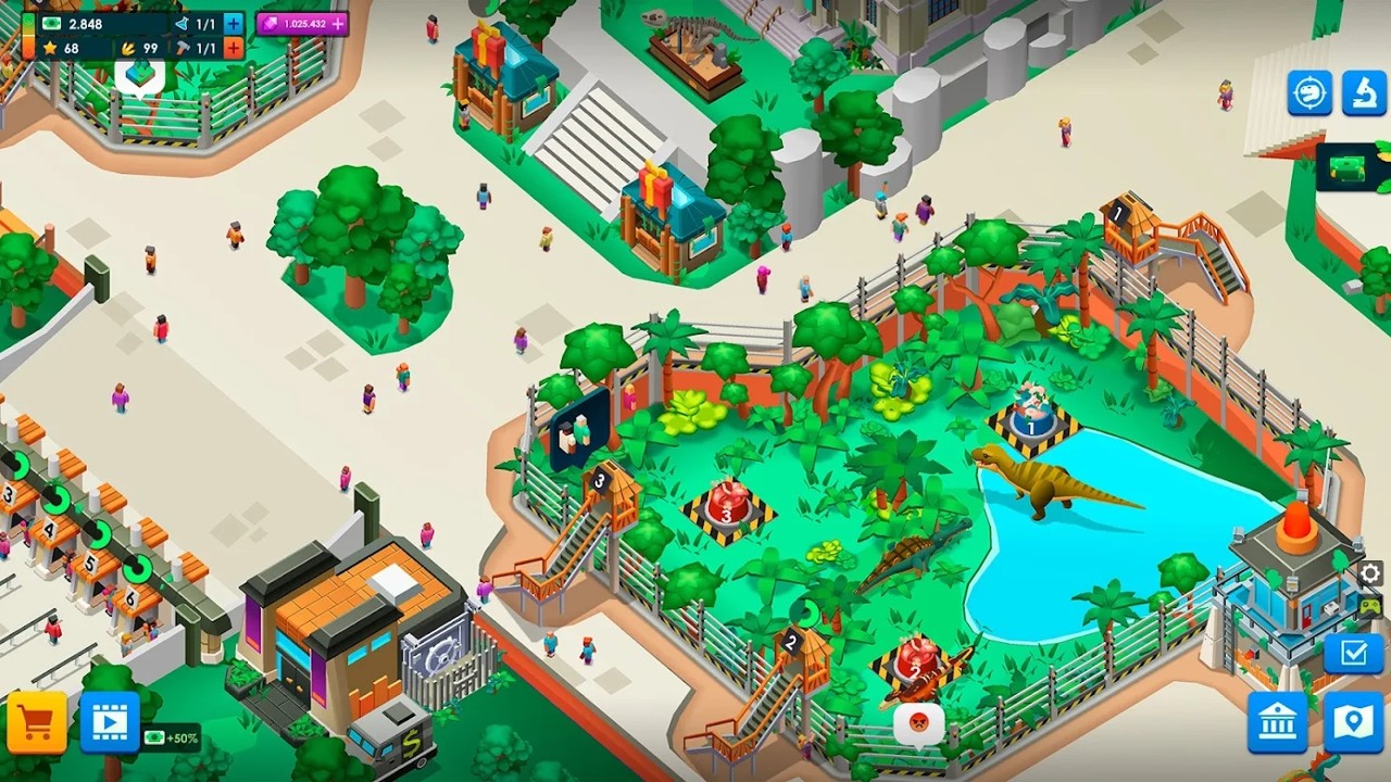 空闲恐龙公园大亨游戏官方版（Dinosaur Park）图4: