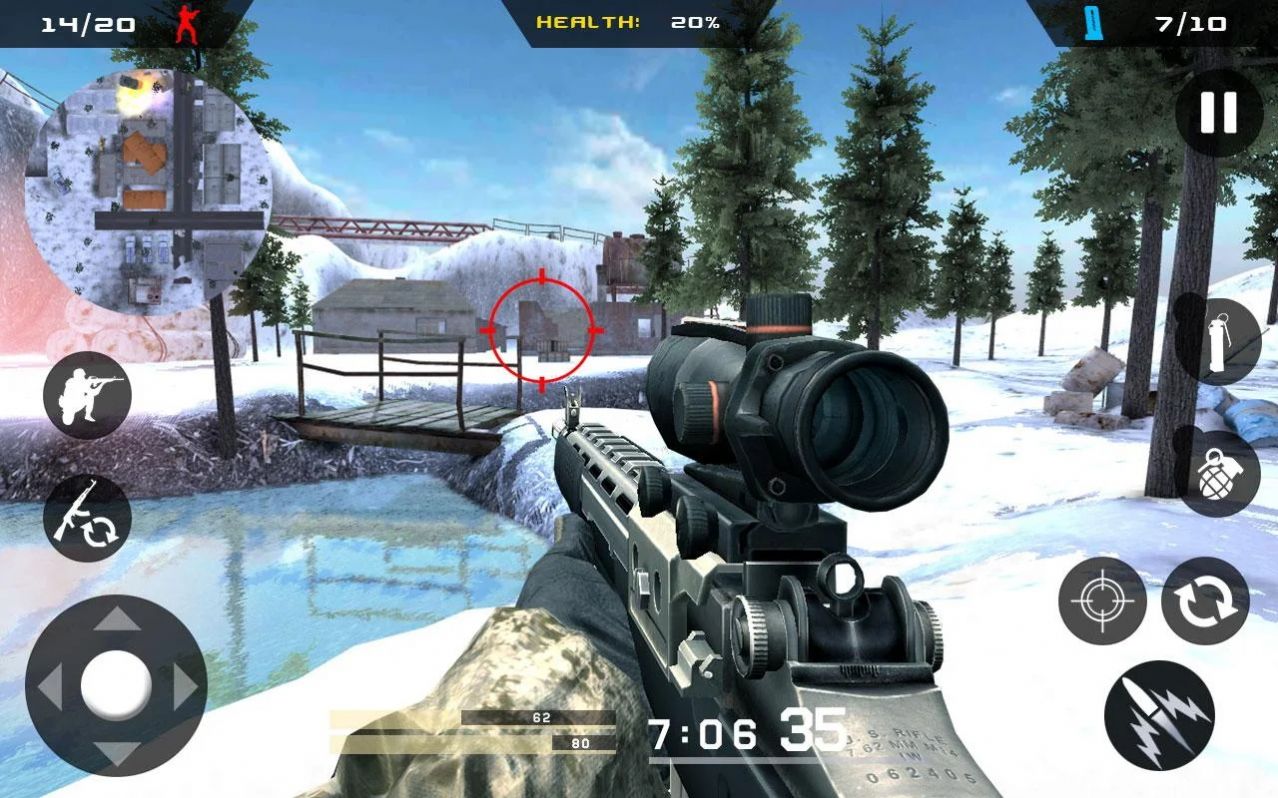 使命战争战区游戏官方安卓版（Winter MountAIn Sniper）图1:
