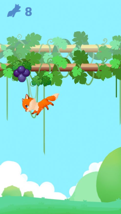 微伞狐狸和葡萄小游戏在线玩图1:
