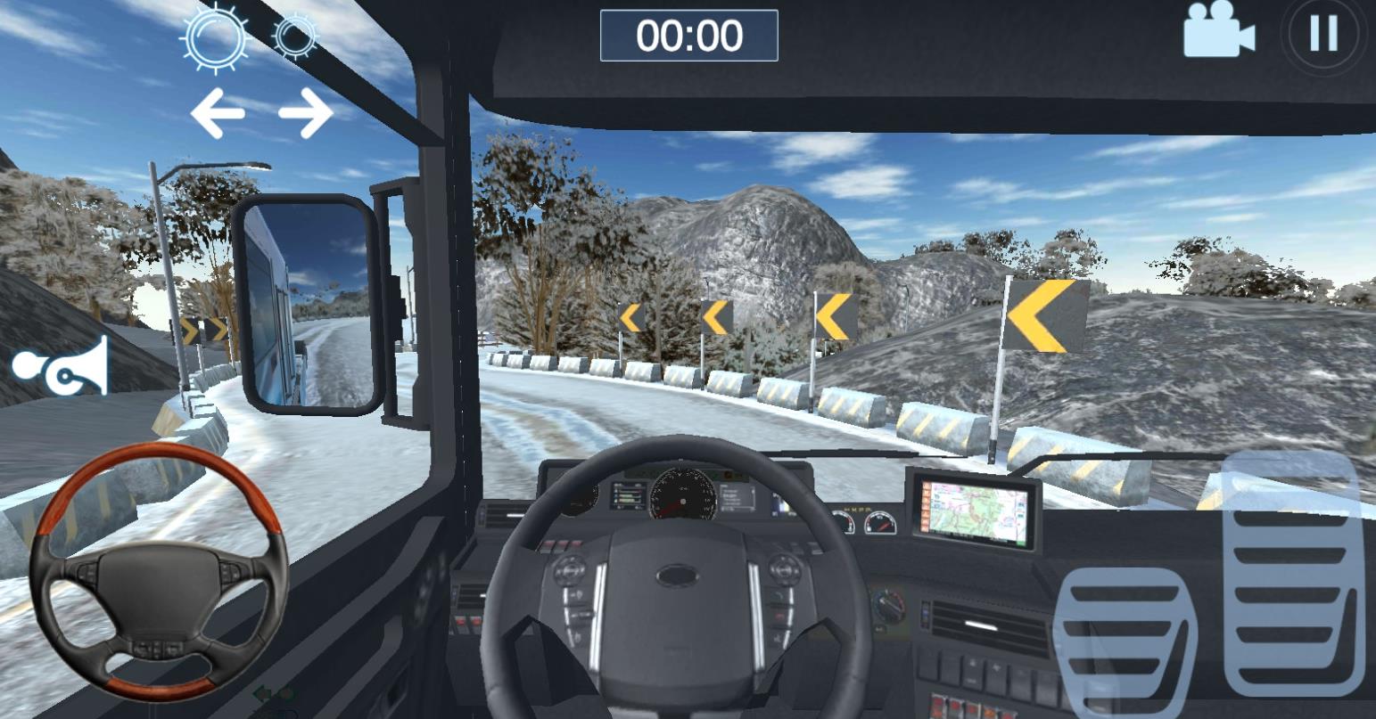 雪地欧洲卡车驾驶模拟游戏中文版（Truck Simulator Snow Mountain）图2: