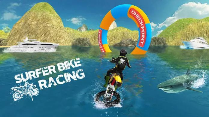 冲浪自行车赛游戏官方版（Surfer Bike Racing Game）图1: