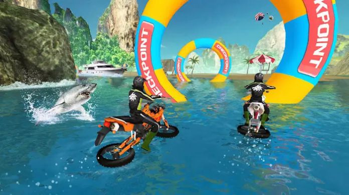 冲浪自行车赛游戏官方版（Surfer Bike Racing Game）图3: