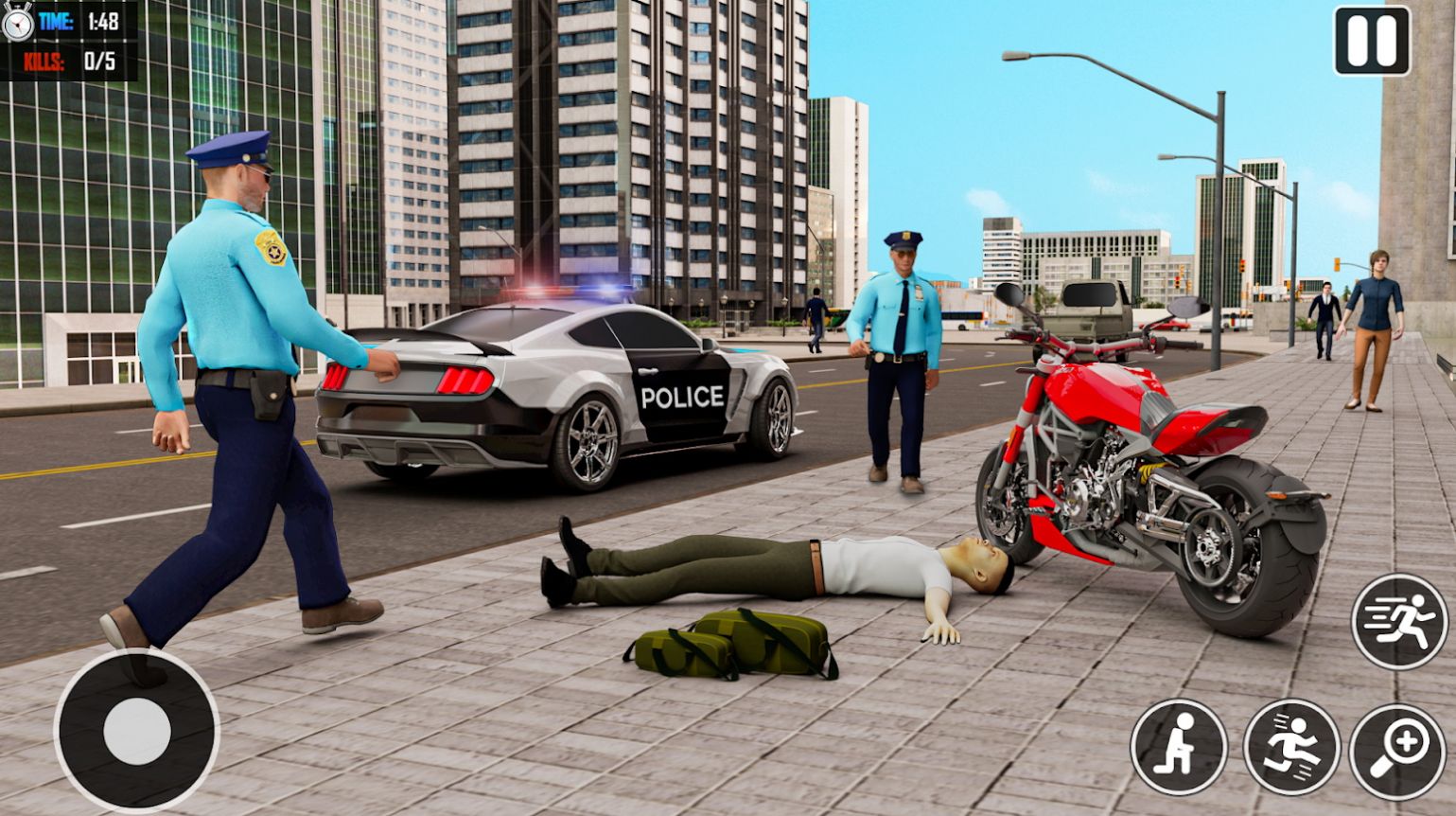 警车特技巨型坡道游戏手机版（Police Car Stunt Simulation 3D）图片1