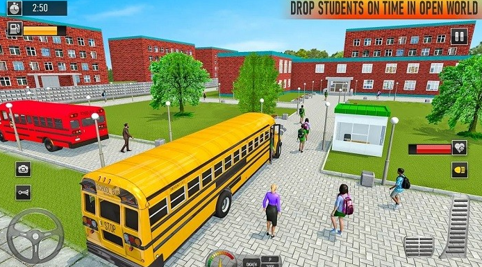 校车驾驶巴士游戏安卓版（School Bus Coach Simulator 3D）图1: