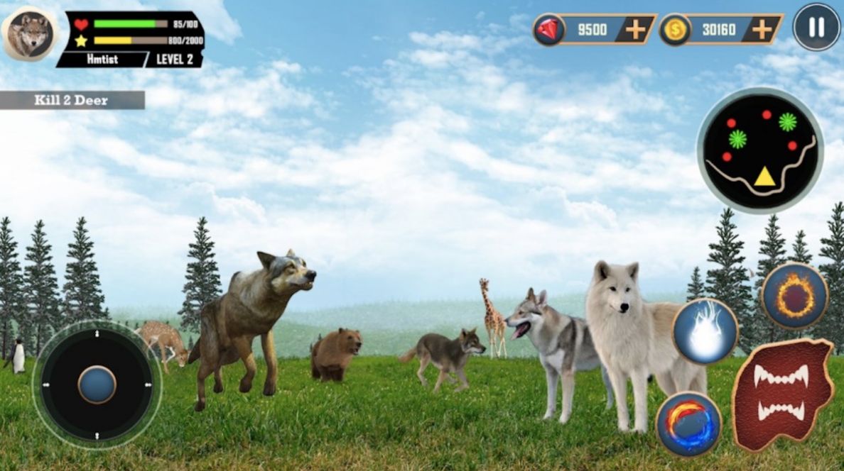 森林孤狼模拟器游戏官方手机版图2: