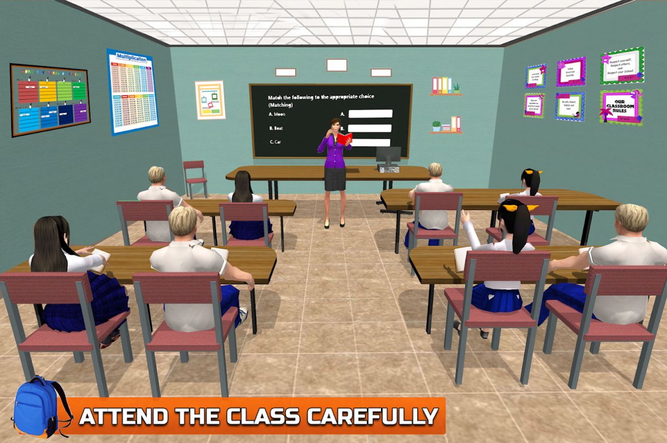 女学生生活模拟器高中游戏安卓版截图2: