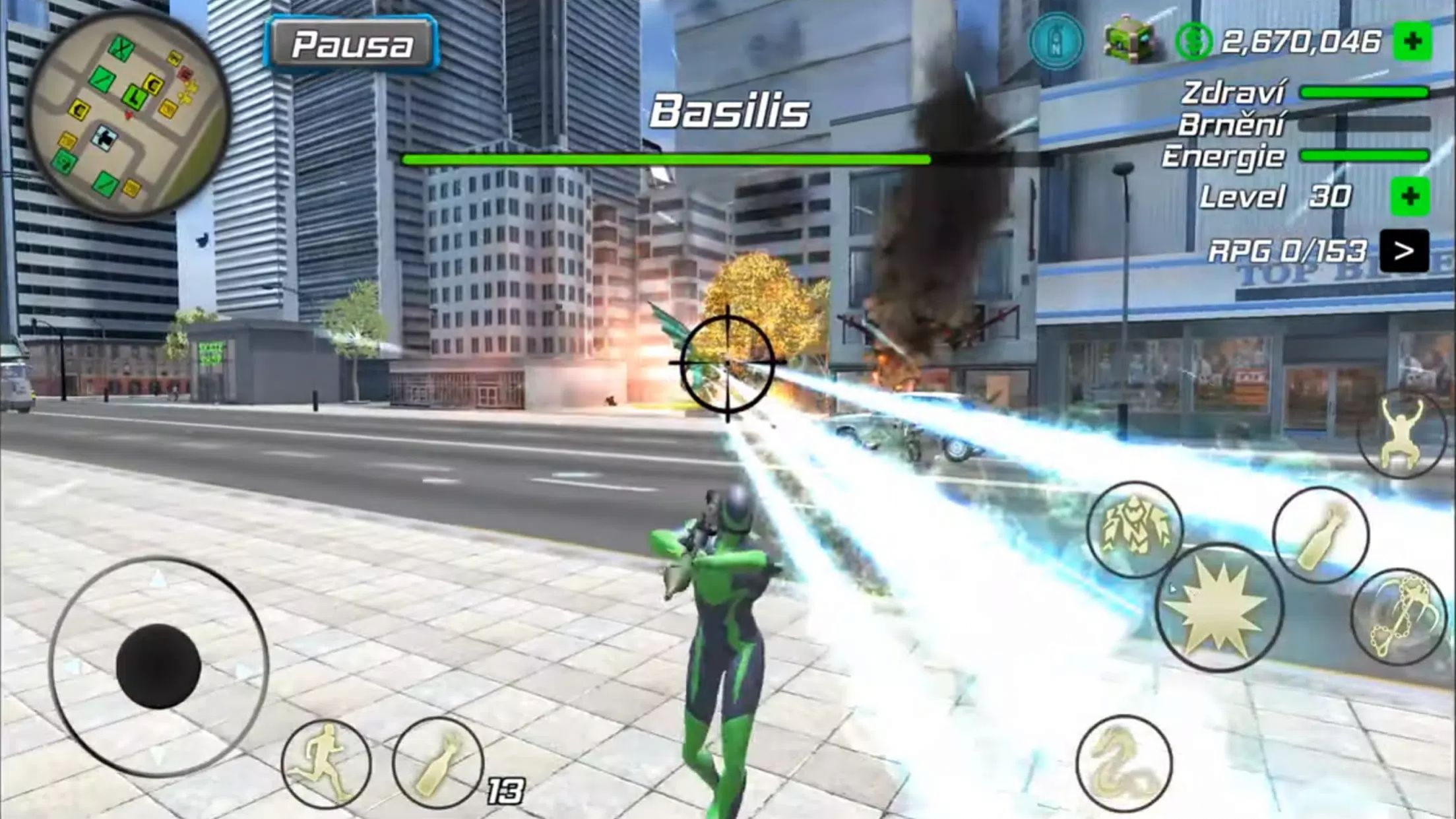 蜘蛛破坏城市模拟器游戏中文版（Spider Rope Flying Hero）图1: