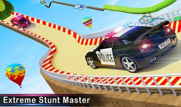 警车危险赛道驾驶游戏安卓版（Police Car Stunts Car Games）图2: