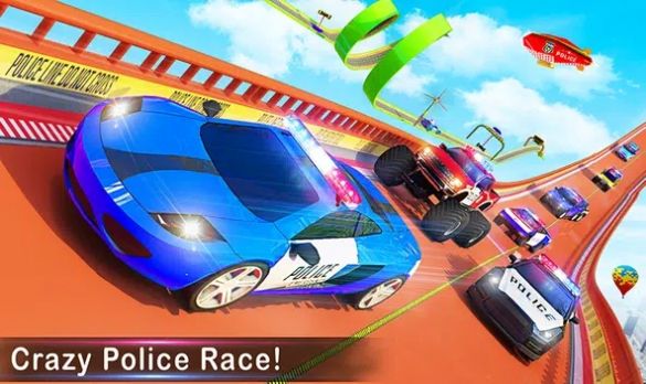 警车危险赛道驾驶游戏安卓版（Police Car Stunts Car Games）4
