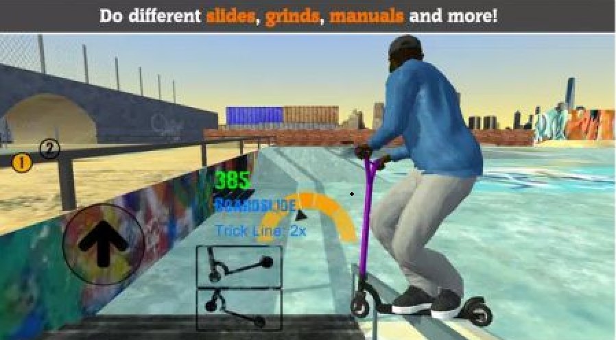 自由滑板极限3D游戏安卓中文版（Scooter FE3D 2）图3: