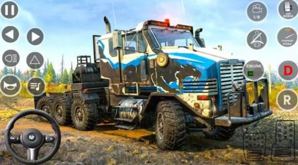 越野泥浆驾驶卡车游戏手机版（Offroad Mud Driving Truck Games）截图1: