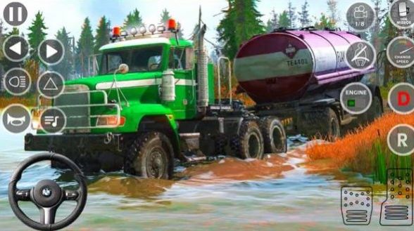 越野泥浆驾驶卡车游戏手机版（Offroad Mud Driving Truck Games）截图2: