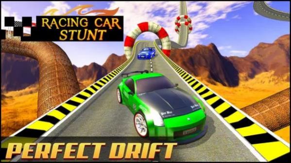 赛车特技超级坡道游戏官方版（Racing Car Stunts Mega Ramp）图3: