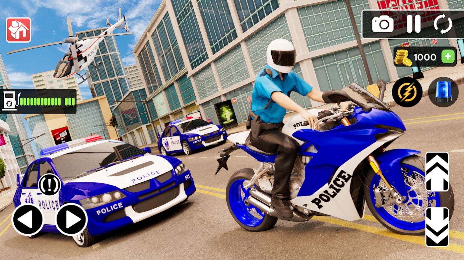 警察驾驶摩托车游戏官方手机版（Police MotorBike Race Simulator 3D）图1: