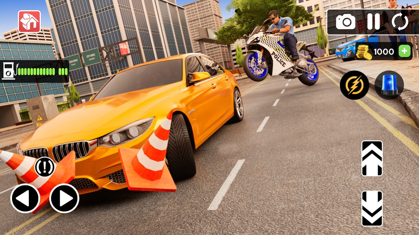 警察驾驶摩托车游戏官方手机版（Police MotorBike Race Simulator 3D）图3: