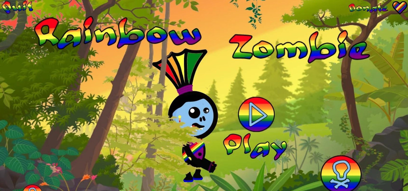 彩虹僵尸游戏安卓版（Rainbow Zombie）截图1: