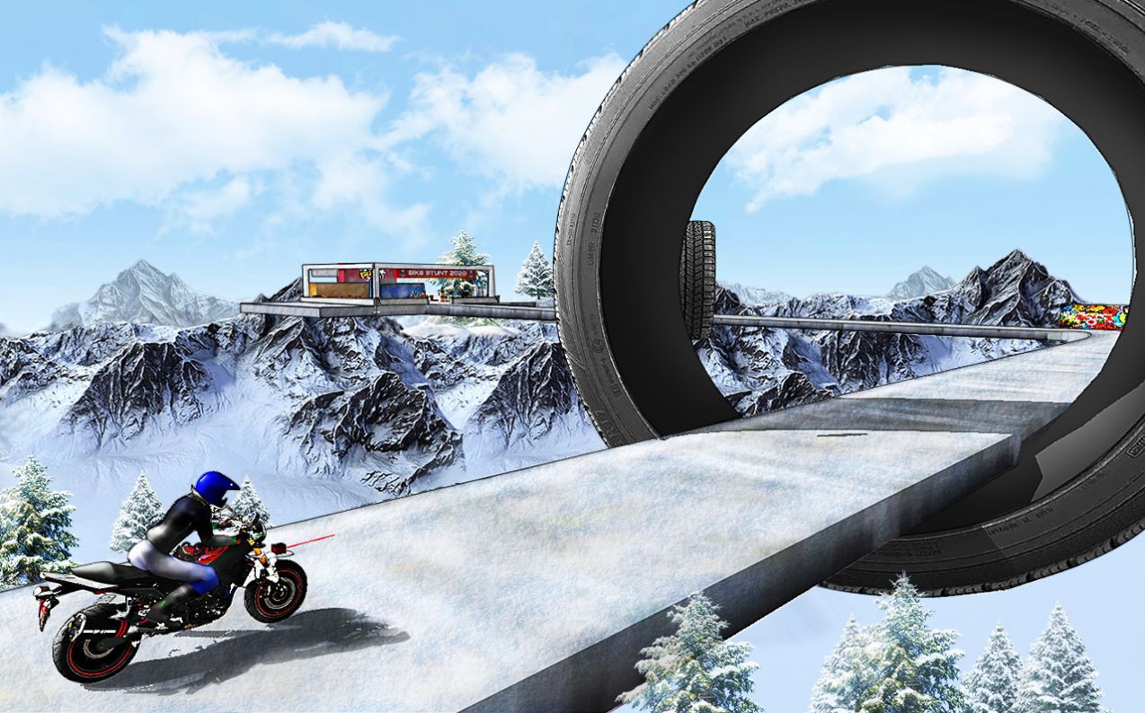 斜坡摩托车中文版游戏下载（Impossible Ramp Bike Stunts）2