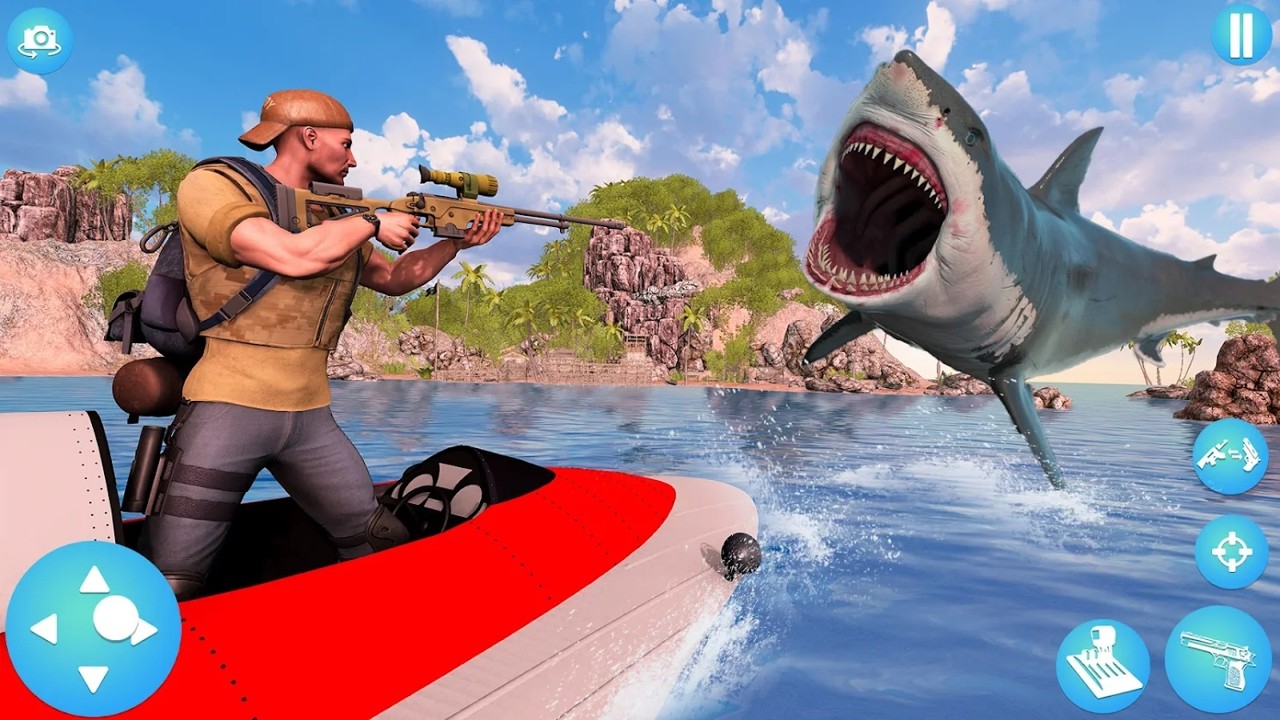 鱼猎人鲨鱼模拟器游戏中文版（Fish Hunter Shark Simulator）图2: