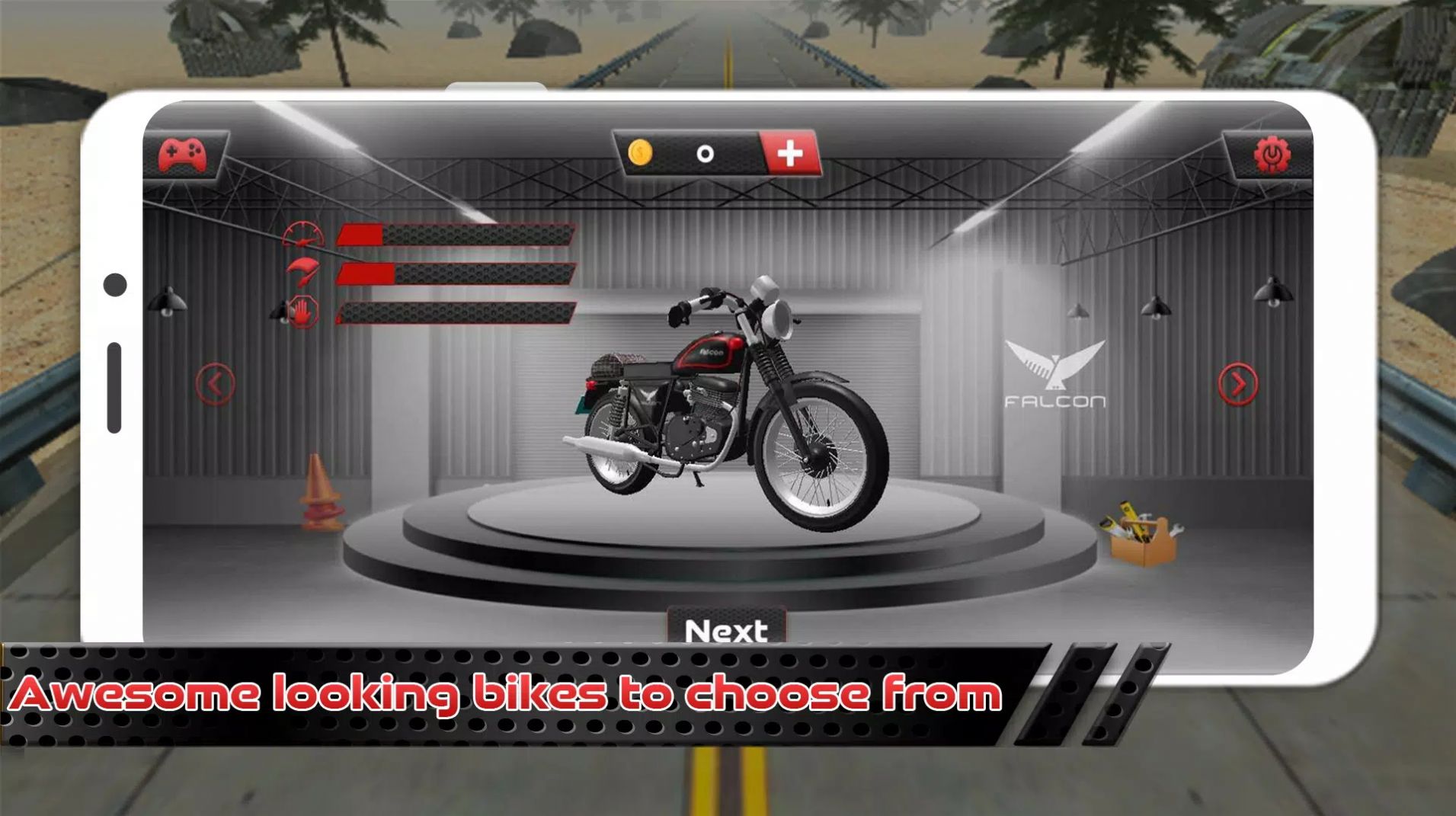公路摩托漂移游戏手机版（Moto Biker）截图1: