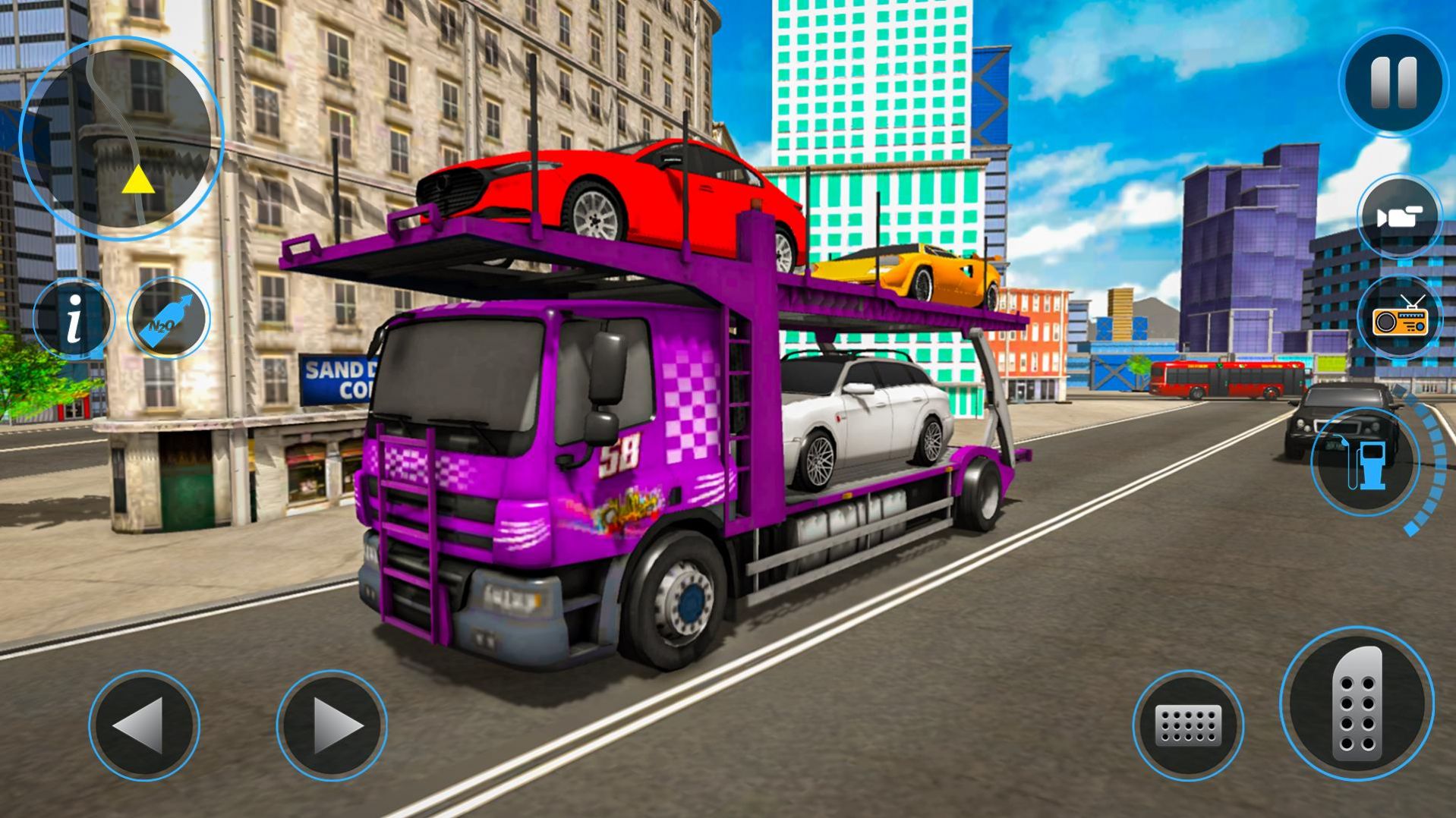 卡车运输驾驶模拟器游戏安卓手机版（Mega Transporter Truck Games）截图1: