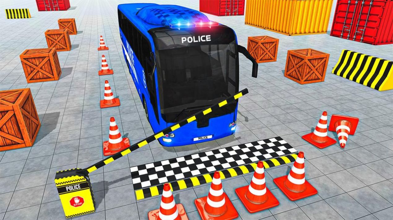 警察巴士停车游戏最新安卓版（Police Bus Parking Game）图1: