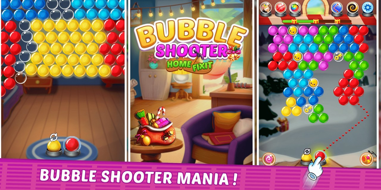 泡泡杀手家庭修复游戏安卓版（Bubble Shooter）截图3: