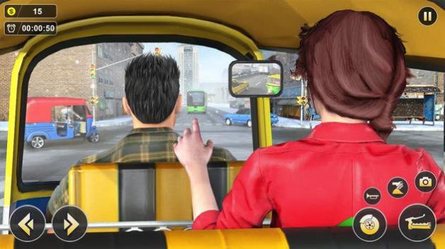 现代的黄包车模拟器游戏安卓版（Modern Rickshaw Simulator Game）图2: