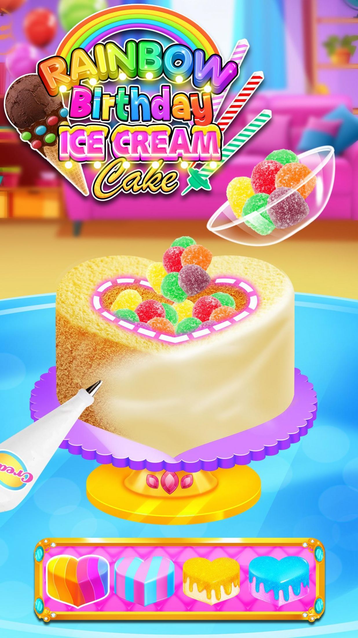 彩虹生日蛋糕制作游戏安卓版图片1