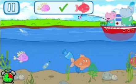 河马钓鱼游戏安卓版（Hippo Fishing）图3: