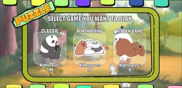 裸熊卡通拼图游戏安卓版（Bare Bears Puzzles）图片1