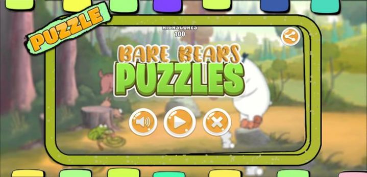 裸熊卡通拼图游戏安卓版（Bare Bears Puzzles）图1: