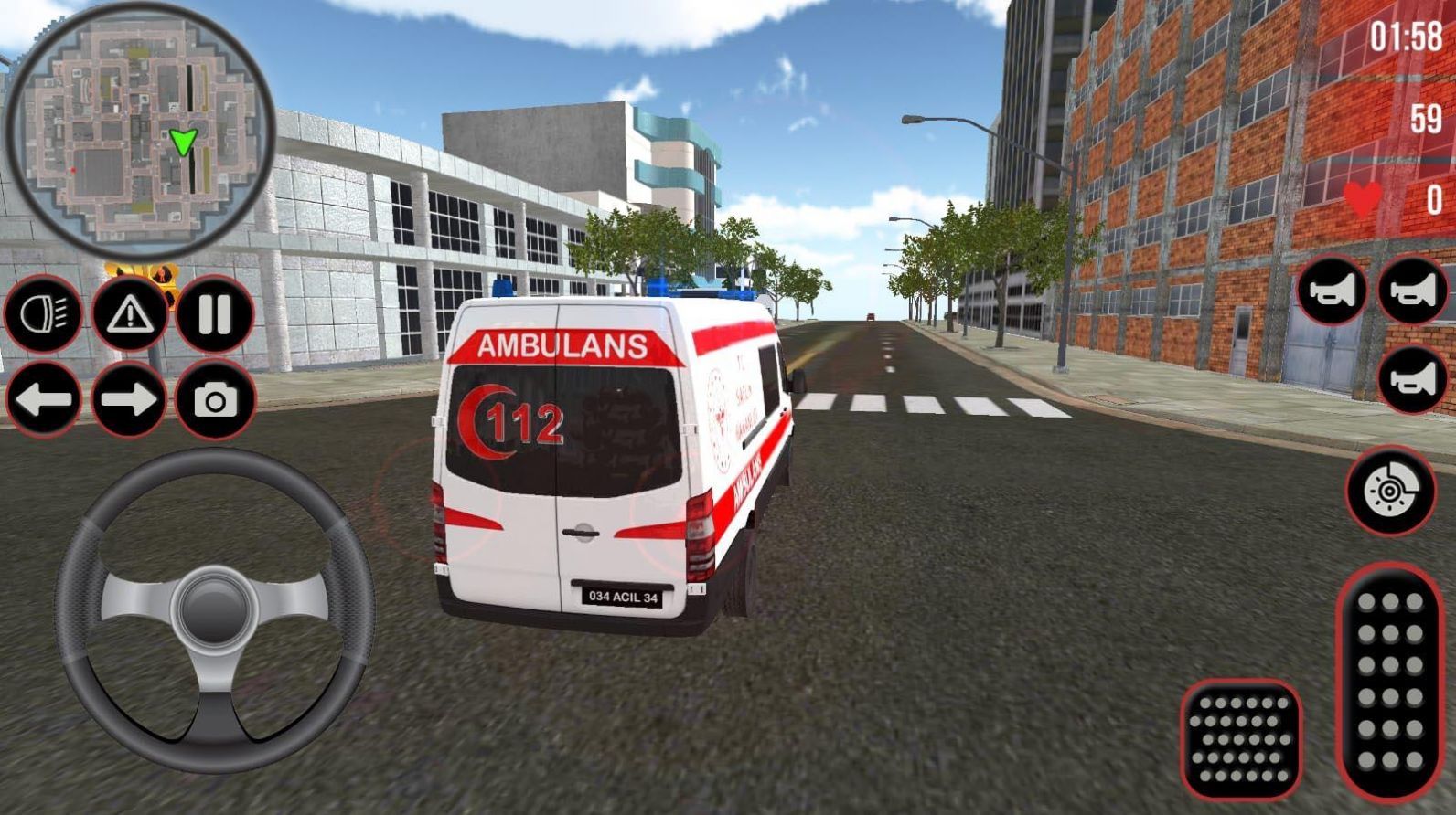 救护车紧急救援人员游戏安卓版（Ambulance Simulator）图1: