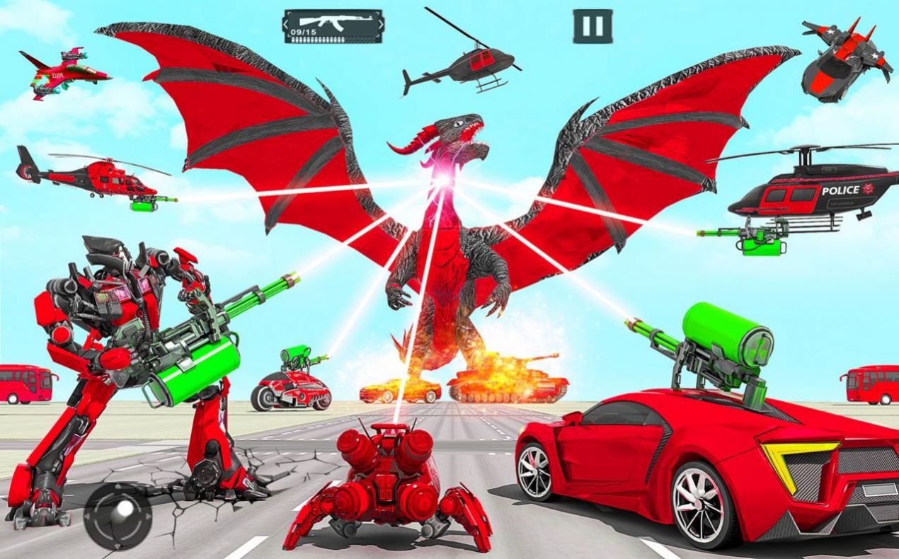 Dragon Robot Police Car Games游戏中文版图1: