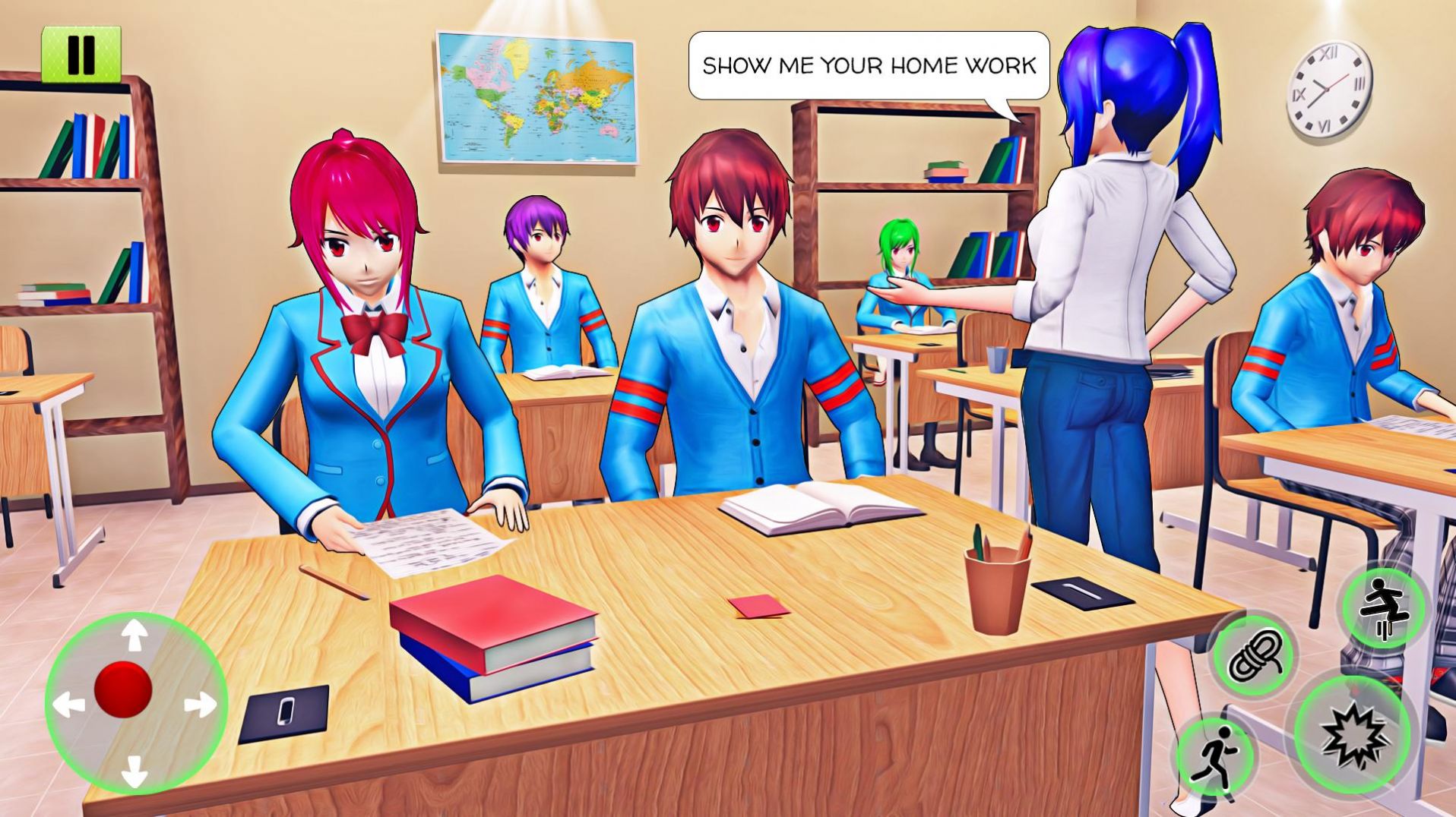 动漫校园女孩生活模拟器游戏安卓版（Anime Girl Love Life Simulator）图片1