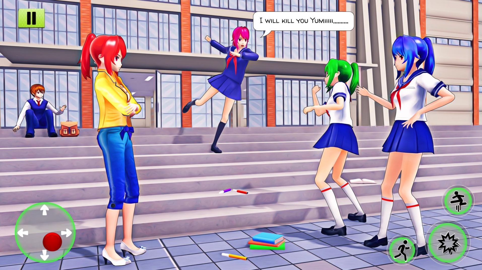 动漫校园女孩生活模拟器游戏安卓版（Anime Girl Love Life Simulator）图1: