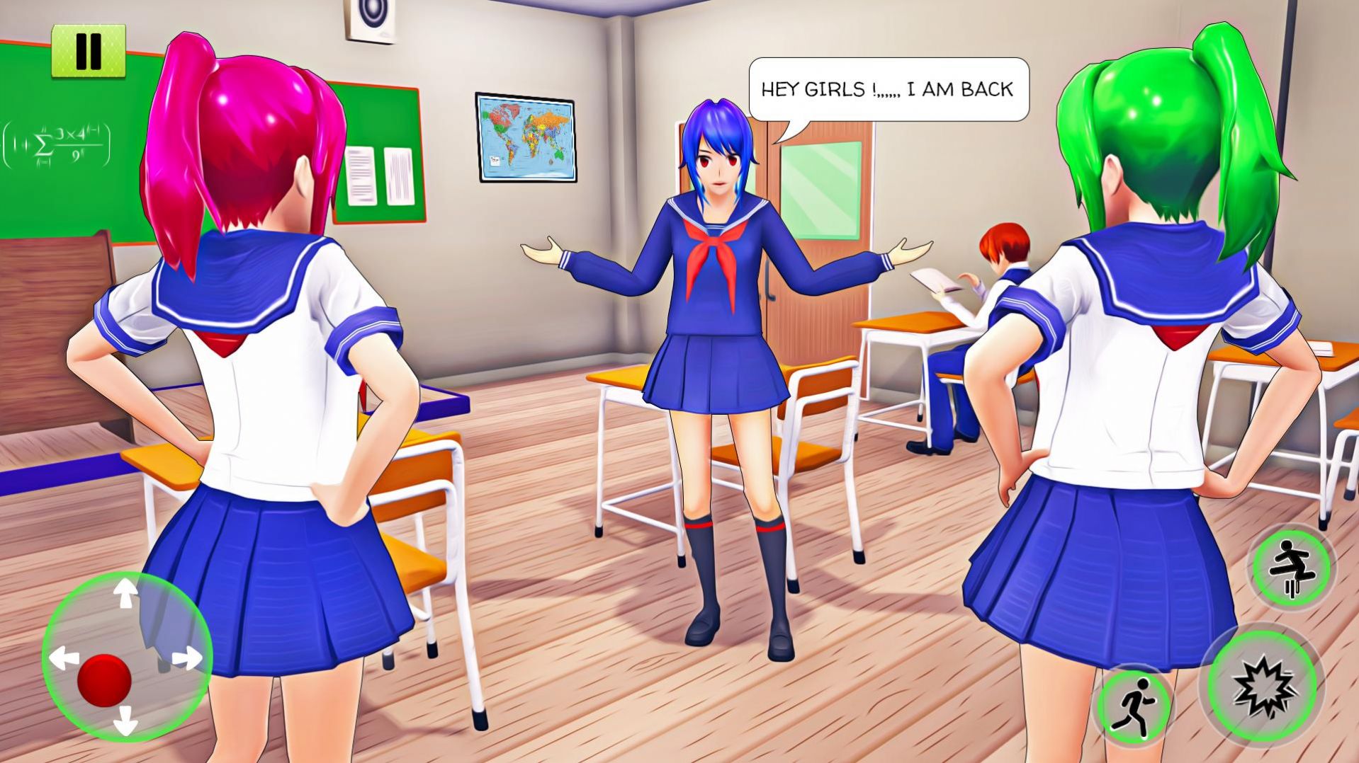 动漫校园女孩生活模拟器游戏安卓版（Anime Girl Love Life Simulator）图2: