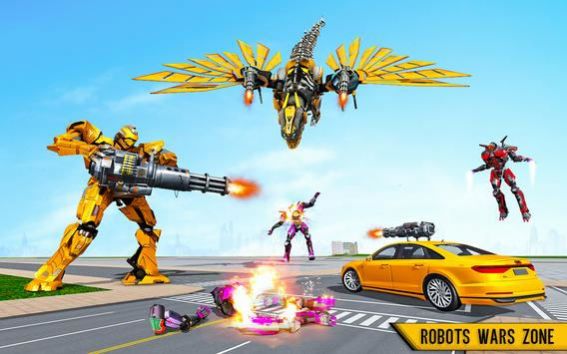 飞行出租车机器人游戏安卓版（Flying Taxi Robot Game）图片1
